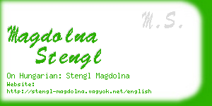 magdolna stengl business card